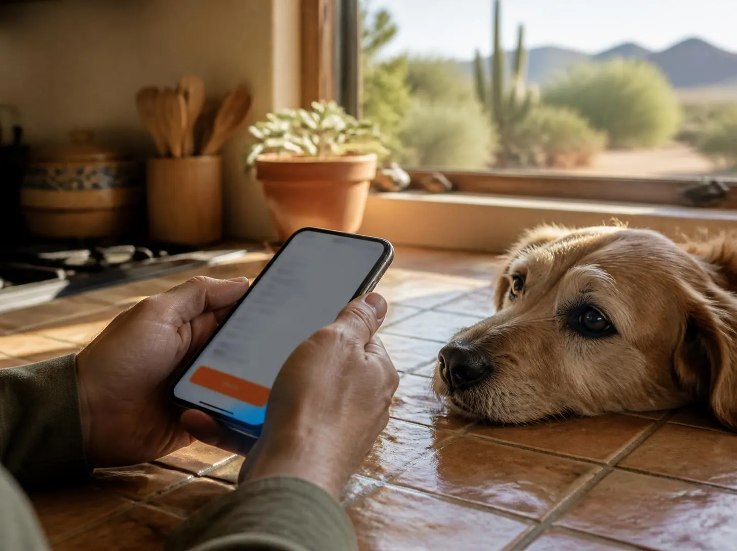 Getting an instant pet waste removal price on a phone